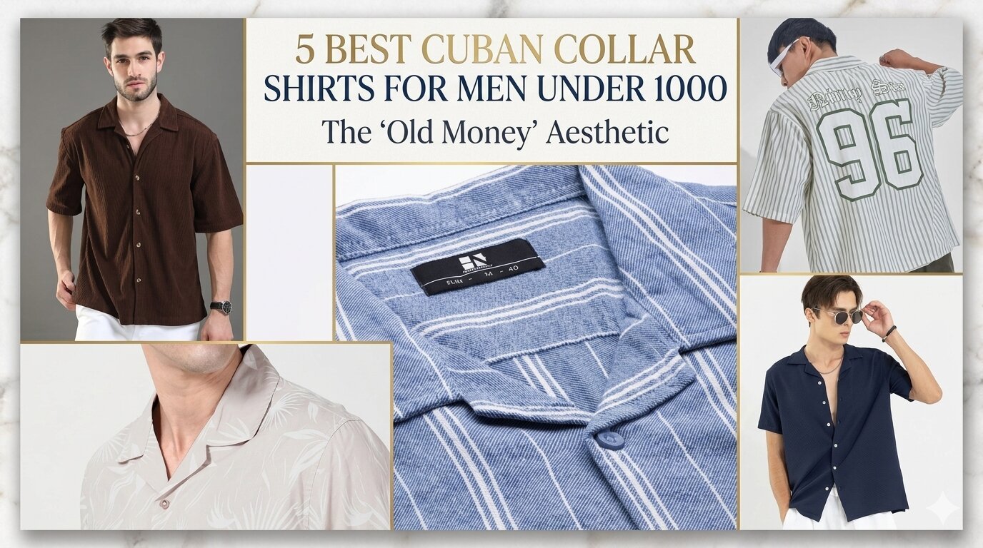 Cuban Collar Shirts for Men Under 1000